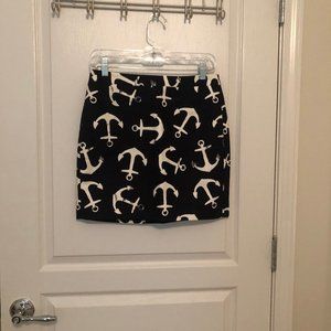 J. Crew anchor mini skirt